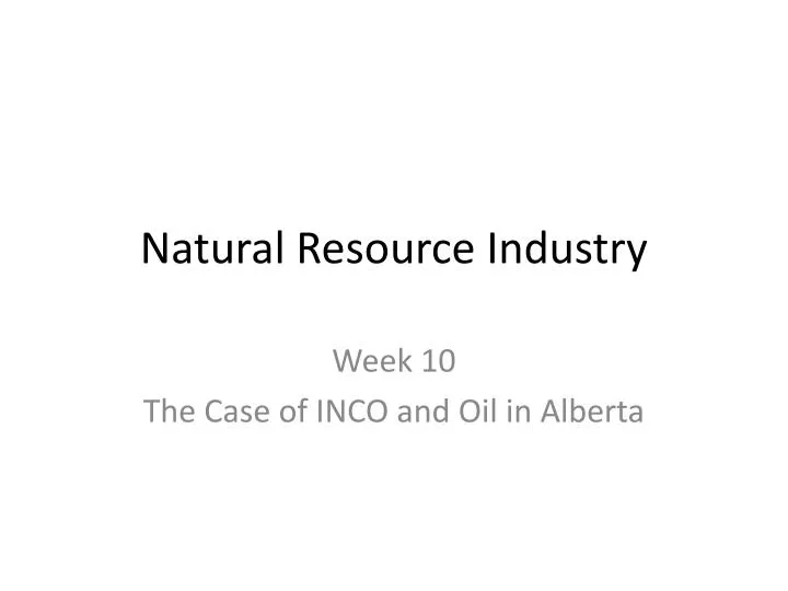 natural resource industry