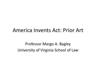 America Invents Act: Prior Art