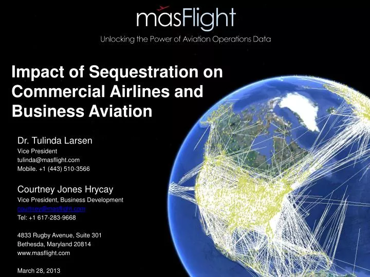 impact of sequestration on commercial airlines and business aviation