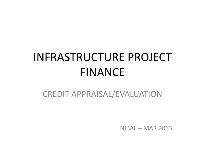 infrastructure project finance