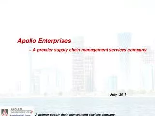 Apollo Enterprises – A premier supply chain management services company
