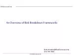 An Overview of Risk Breakdown Frameworks - slide 1