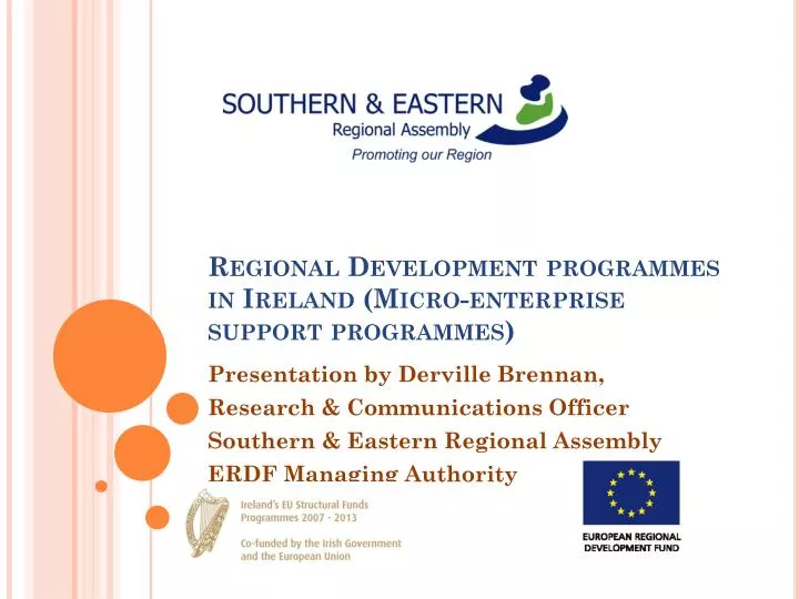 regional development programmes in ireland micro enterprise support programmes