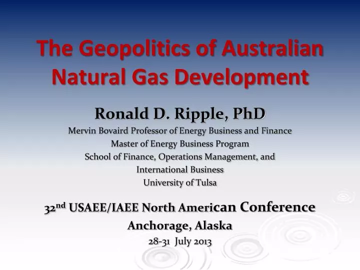 the geopolitics of australian natural gas development