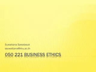 050 221 Business Ethics