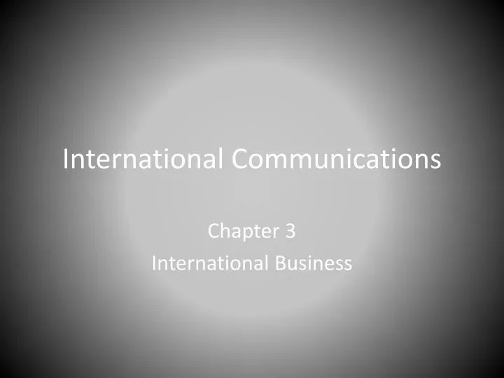 international communications