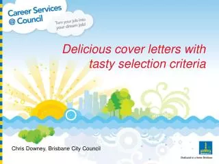 Delicious cover letters with tasty selection criteria