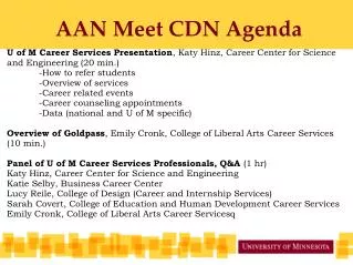 AAN Meet CDN Agenda