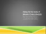 Engaging 'Minute to Win It' Challenges for Kids at Libraries - slide 1