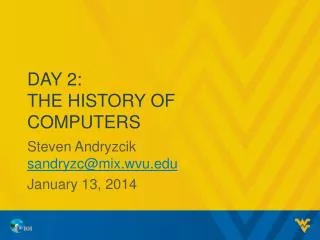 Day 2: The History of Computers