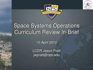 Space Systems Operations Curriculum Review In-Brief