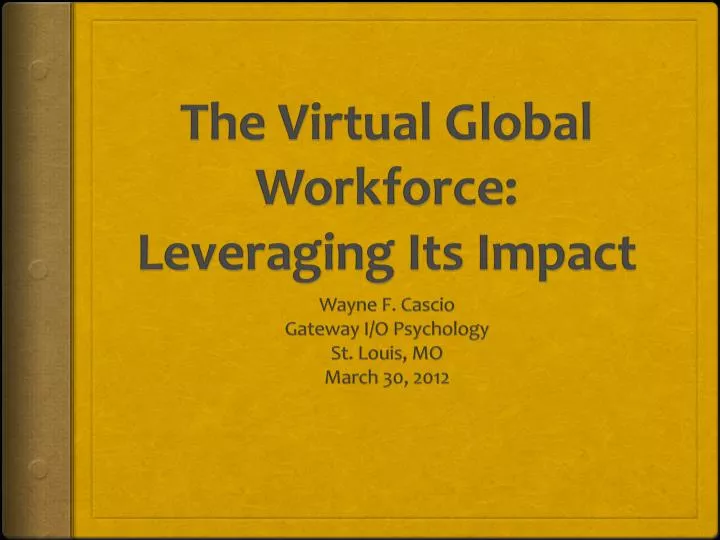 the virtual global workforce leveraging its impact