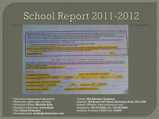 School Report 2011-2012