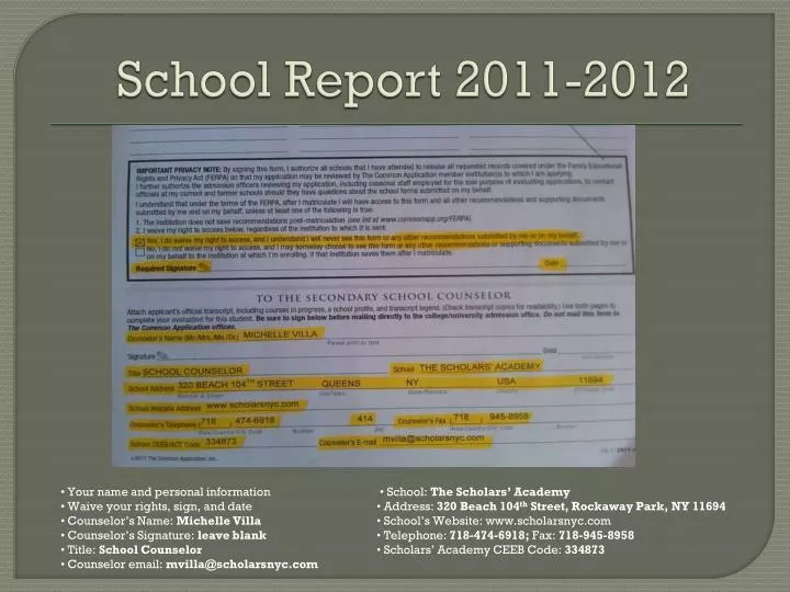 school report 2011 2012