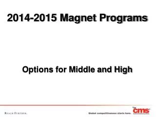 2014-2015 Magnet Programs