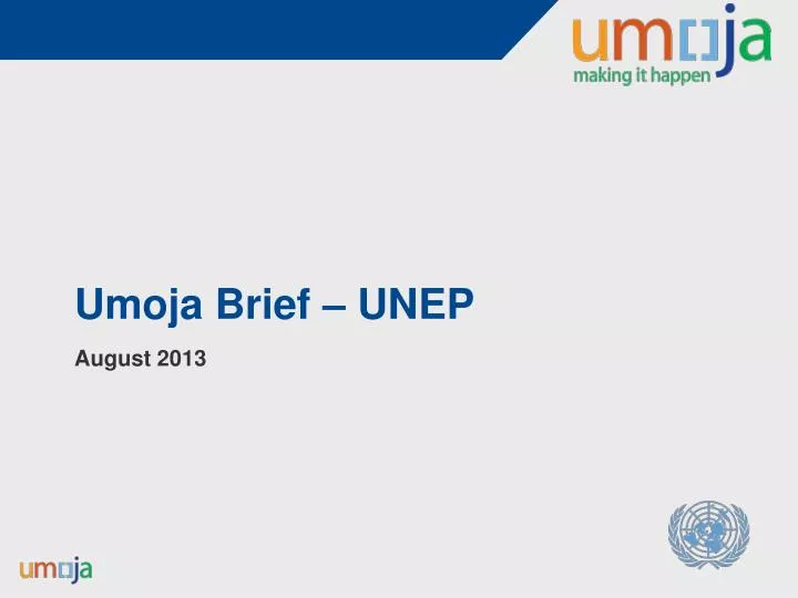 umoja brief unep