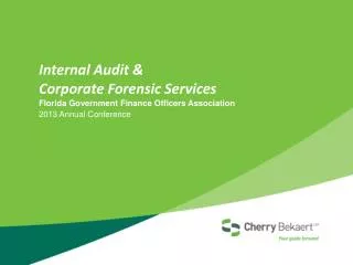 Internal Audit &amp; Corporate Forensic Services