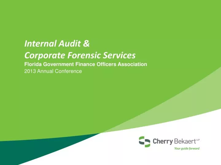 internal audit corporate forensic services