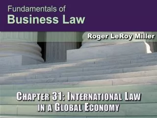 Chapter 31: International Law in a Global Economy