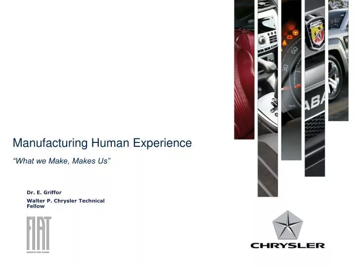 manufacturing human experience what we make makes us