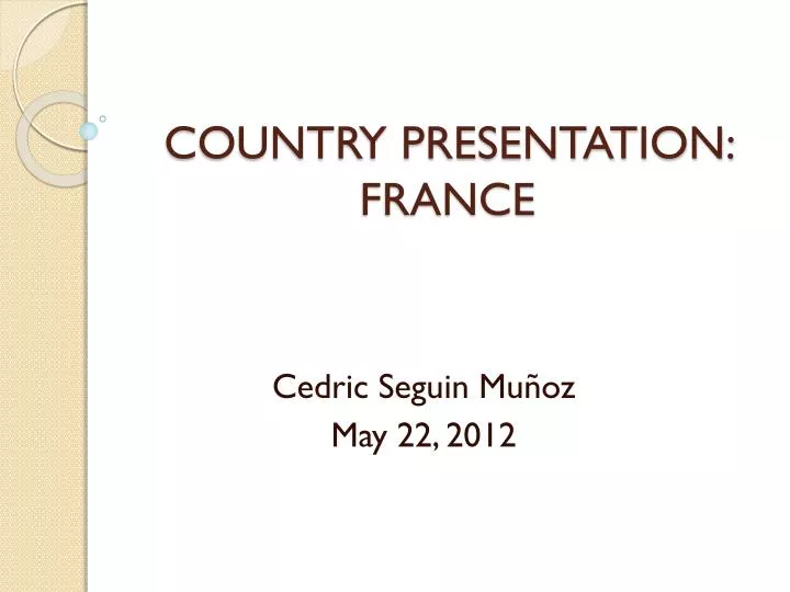 country presentation france