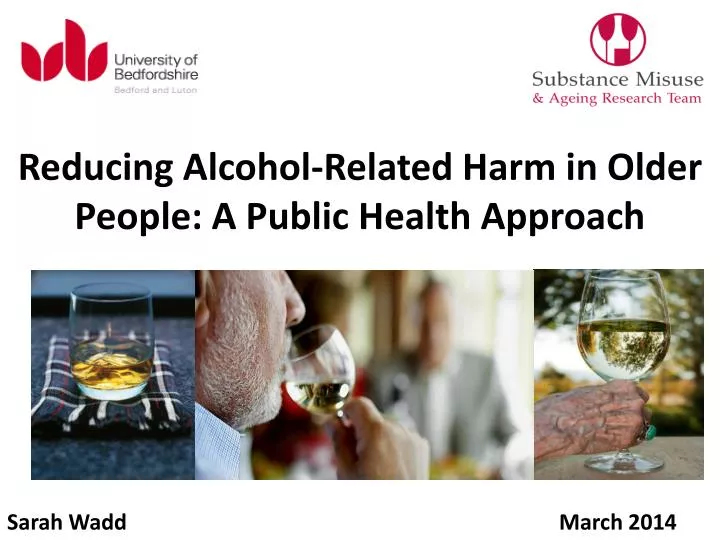 reducing alcohol related harm in older people a public health approach