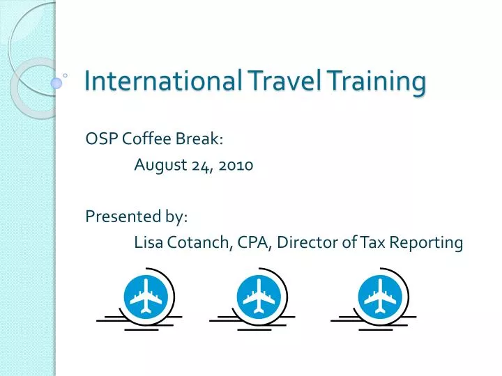 international travel training