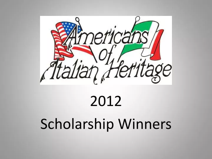 2012 scholarship winners