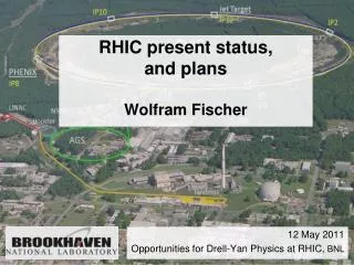 RHIC present status, and plans Wolfram Fischer