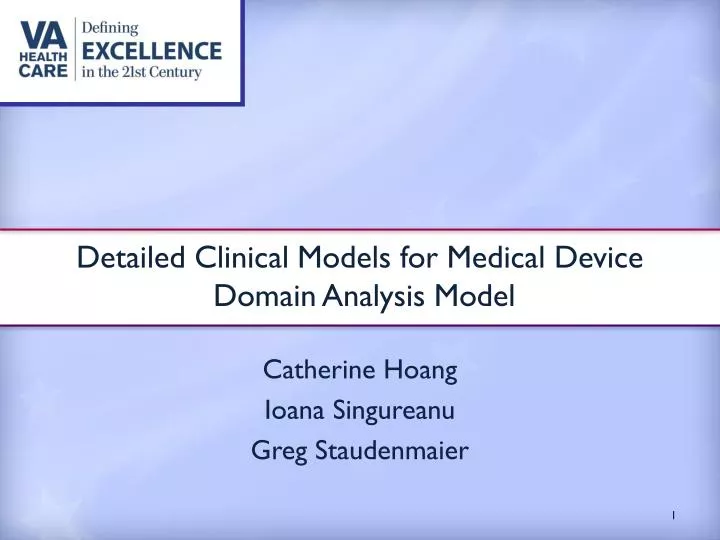 detailed clinical models for medical device domain analysis model