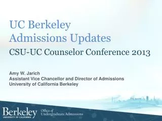 UC Berkeley Admissions Updates