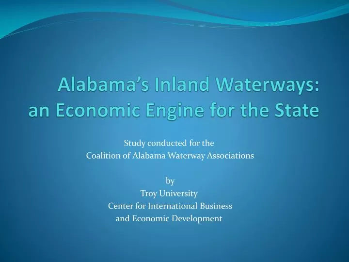 alabama s inland waterways an economic engine for the state