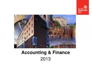 Accounting &amp; Finance