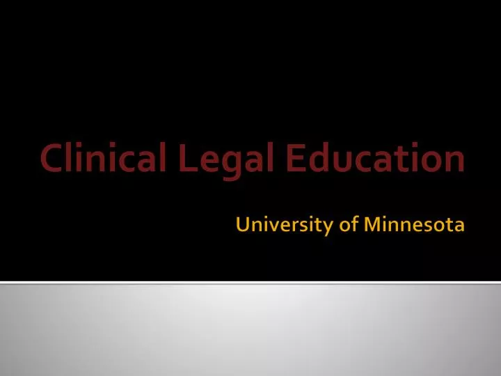 clinical legal education