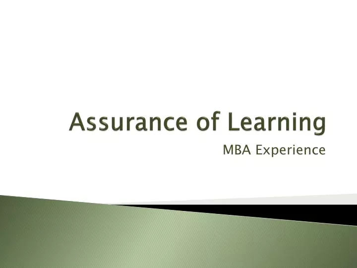 assurance of learning