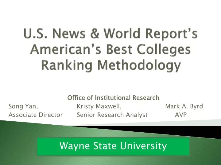 u s news world report s american s best colleges ranking methodology