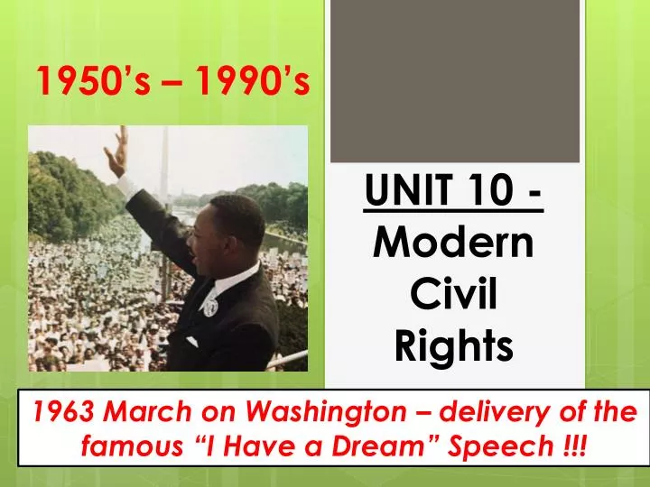 unit 10 modern civil rights