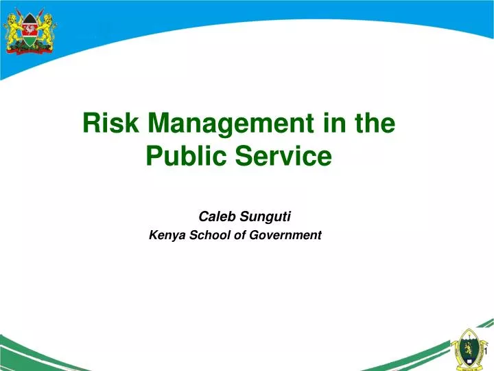 risk management in the public service