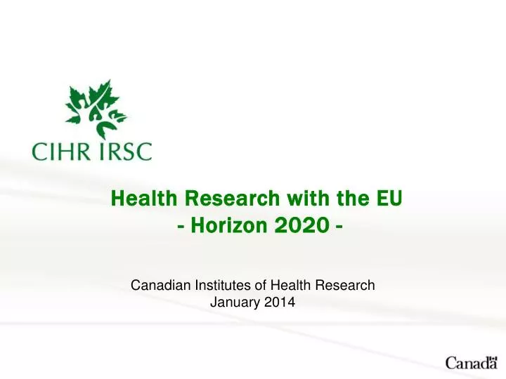 health r esearch with the eu horizon 2020