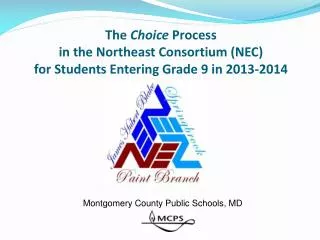 The Choice Process in the Northeast Consortium (NEC) for Students Entering Grade 9 in 2013-2014