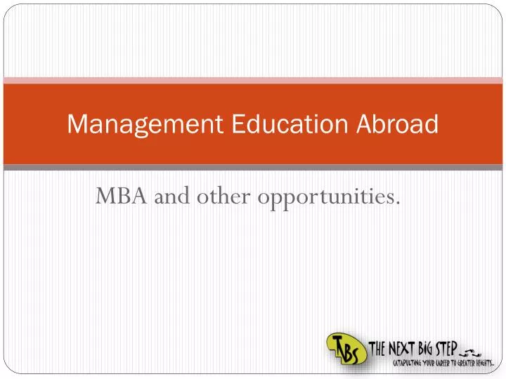 management education abroad