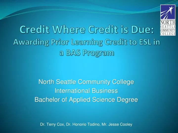 credit where credit is due awarding prior learning credit to esl in a bas program