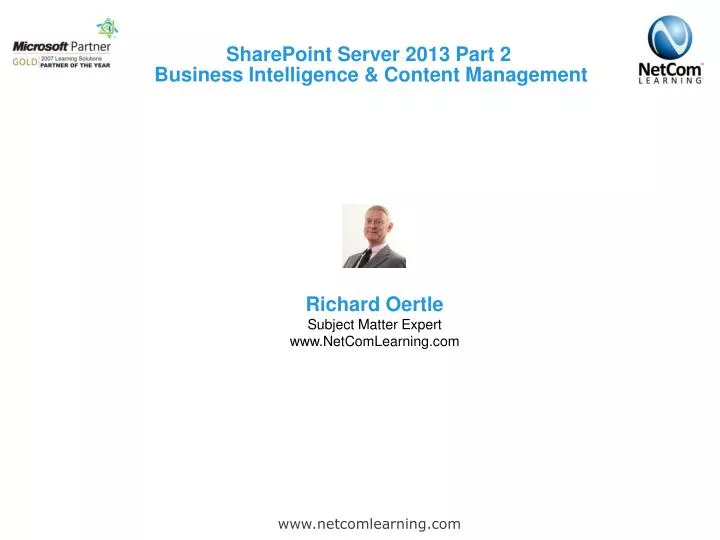 sharepoint server 2013 part 2 business intelligence content management