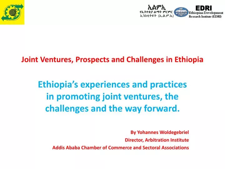 joint ventures prospects and challenges in ethiopi a