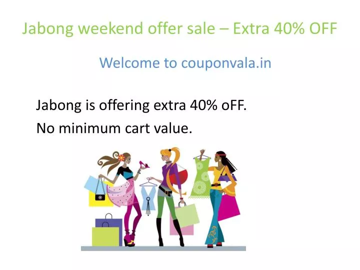 jabong weekend offer sale extra 40 off