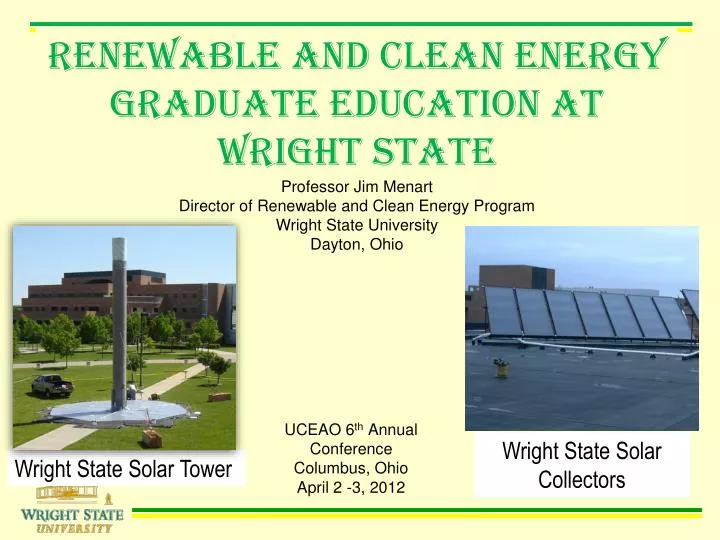 renewable and clean energy graduate education at wright state