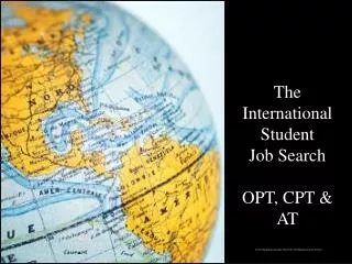 The International Student Job Search OPT, CPT &amp; AT