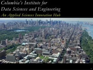 Columbia’s Institute for Data Sciences and Engineering