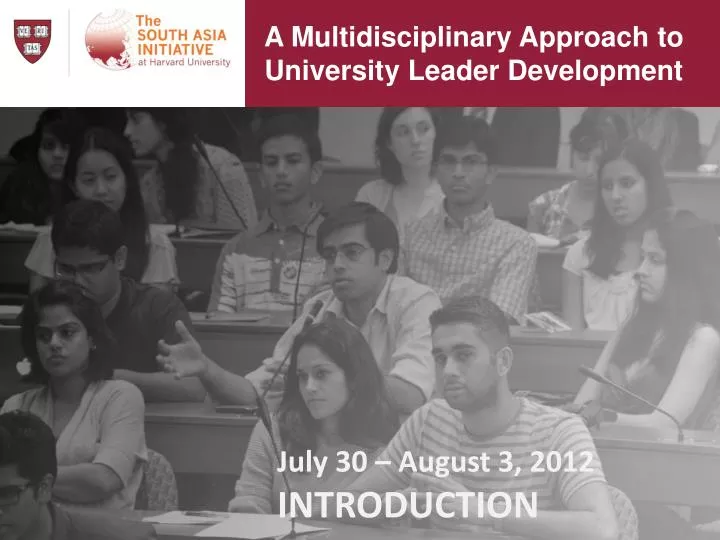 a multidisciplinary approach to university leader development
