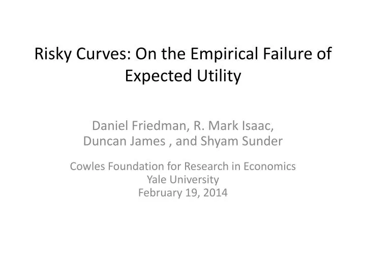risky curves on the empirical failure of expected utility